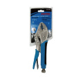 FIXTEC Chromium Vanadium Steel TPR Handle 10-Inch Curved Jaw Locking Pliers with Wire Cutter